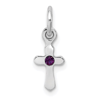 Sterling silver crystal cross pendant