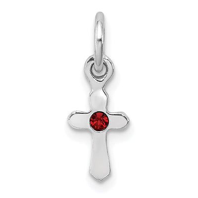 Sterling silver crystal cross pendant