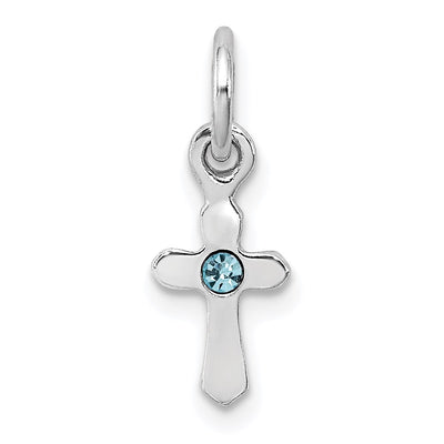 Sterling silver crystal cross pendants & charm