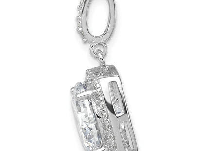 Sterling silver cubic zirconia pendant, alternate view