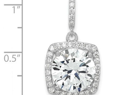 Sterling silver cubic zirconia pendant, another view