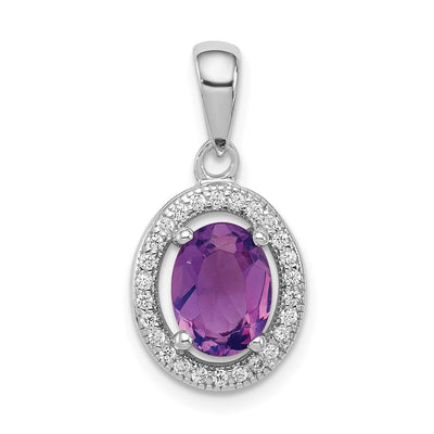 Sterling silver cubic zirconia pendant