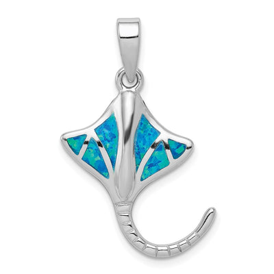 Sterling silver opal pendant