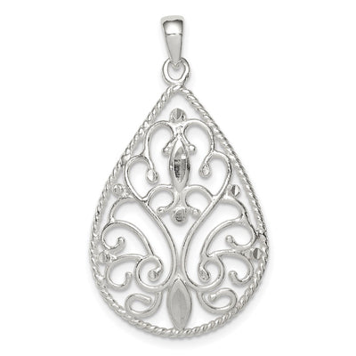 Sterling silver teardrop pendant