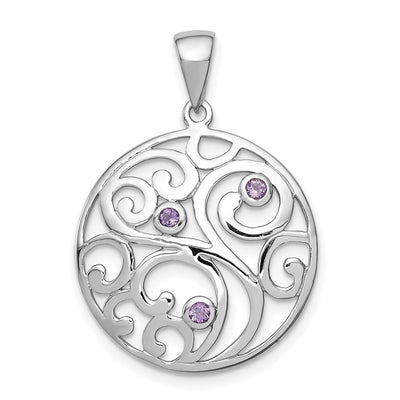 Sterling silver amethyst pendant