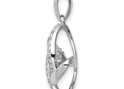 Sterling silver cubic zirconia pendant, alternate view