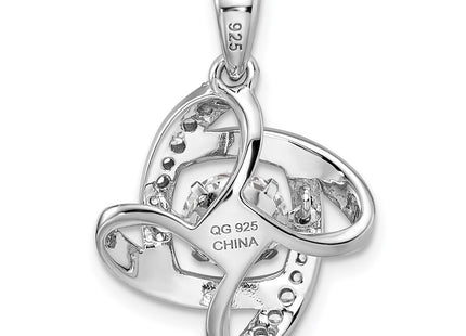 Sterling silver cubic zirconia pendant, further view