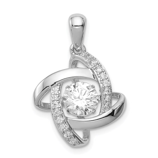 Sterling silver cubic zirconia pendant