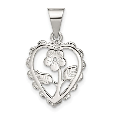 Sterling silver heart pendant