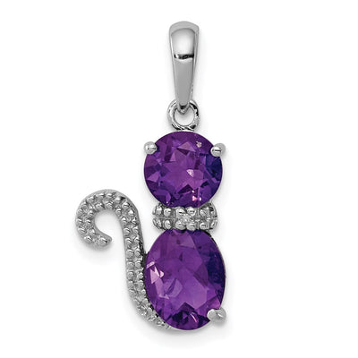Sterling silver diamond pendant