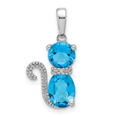 Sterling silver diamond pendant