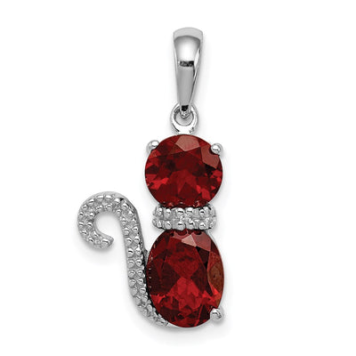 Sterling silver diamond pendant