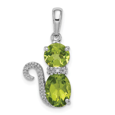 Sterling silver diamond pendant