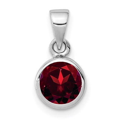 Sterling silver garnet pendant