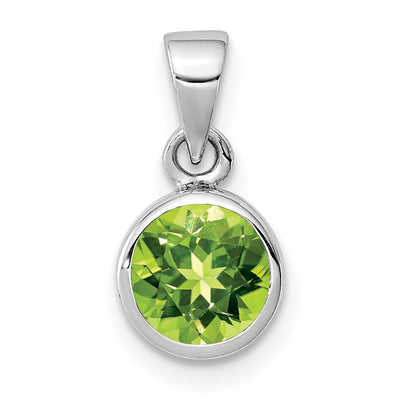 Sterling silver peridot pendant