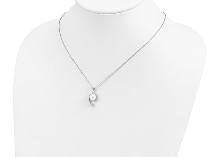 Sterling silver cubic zirconia necklace, further view