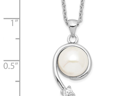 Sterling silver cubic zirconia necklace, another view