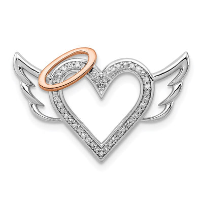 10K rose gold heart pendant