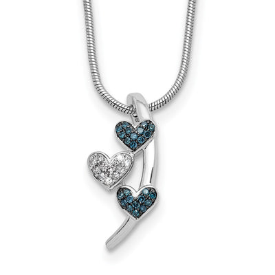 Sterling silver diamond necklace