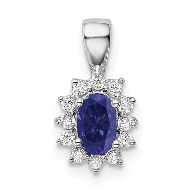 Sterling silver cubic zirconia pendant