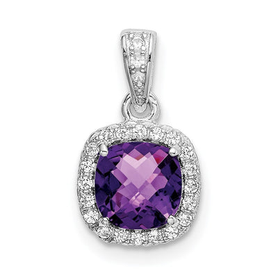 Sterling silver amethyst pendant