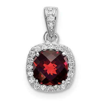 Sterling silver sapphire plate pendant