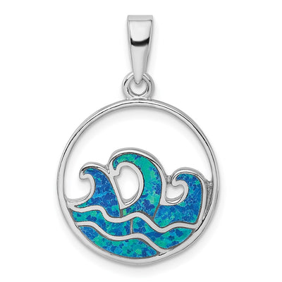 Sterling silver opal pendant
