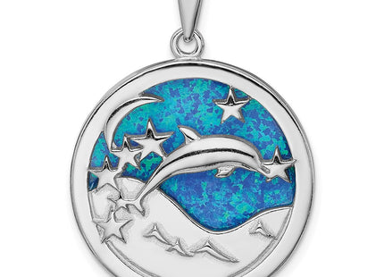 Sterling silver opal pendant