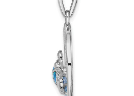 Sterling silver opal pendant, alternate view