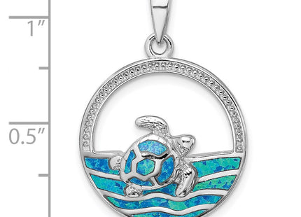 Sterling silver opal pendant, further view