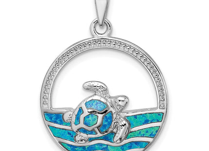 Sterling silver opal pendant