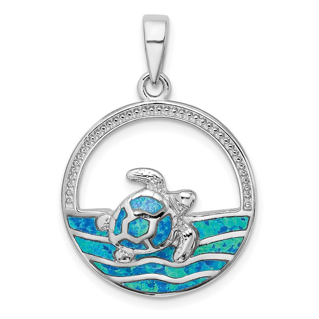 Sterling silver opal pendant