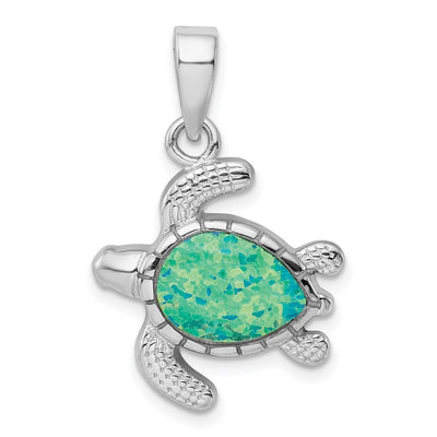 Sterling silver opal pendant