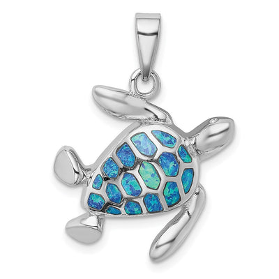 Sterling silver opal pendant