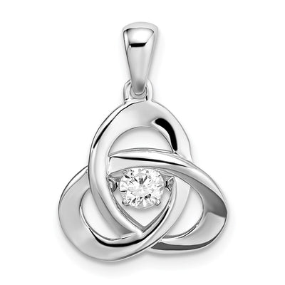 Sterling silver cubic zirconia pendant