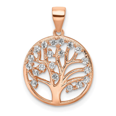 Sterling silver sapphire tree of life pendant