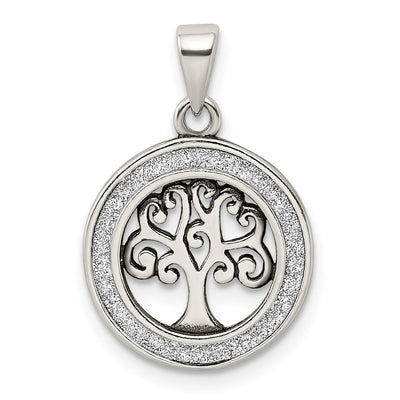 Sterling silver circle pendant