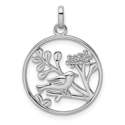 Sterling silver flower pendant