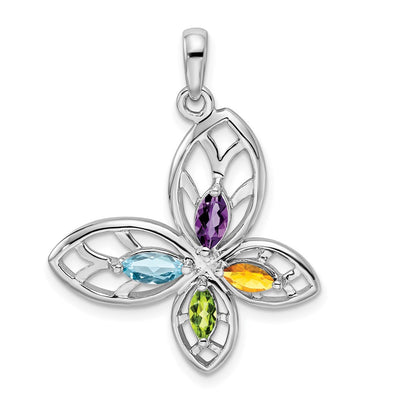 Sterling silver butterfly pendant