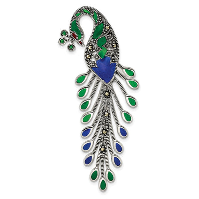 Sterling silver marcasite pendants & charm