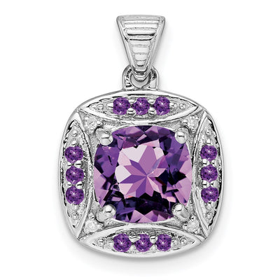 Sterling silver diamond pendant