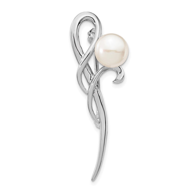 Sterling silver pearl brooch