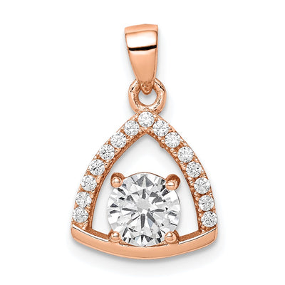 Sterling silver cubic zirconia pendant