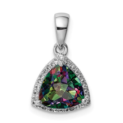 Sterling silver topaz pendant