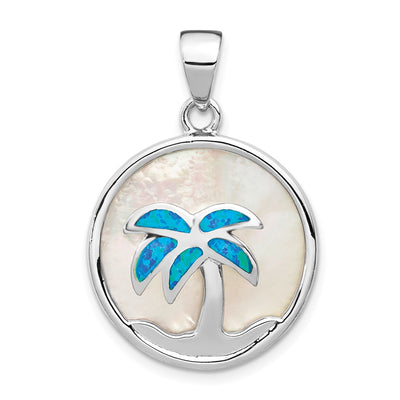 Sterling silver mother of pearl mother pendant