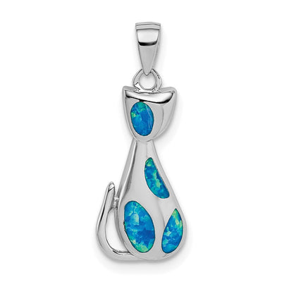 Sterling silver opal pendant