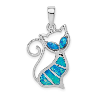 Sterling silver opal pendant