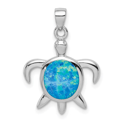 Sterling silver opal pendant
