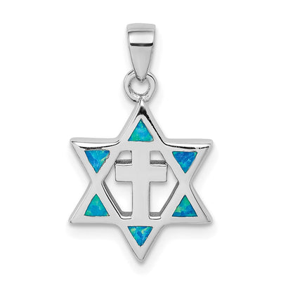 Sterling silver cubic zirconia star pendant