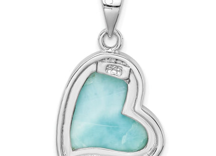 Sterling silver heart pendant, another view